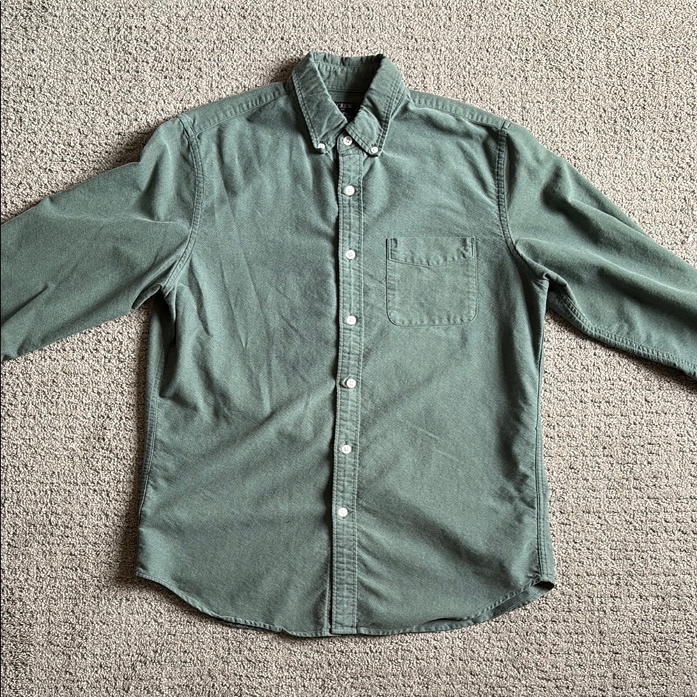 Men's Green Oxford Shirt J Crew